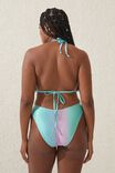 Slider Triangle Bikini Top, CHARLIE OMBRE GREEN SHIMMER - alternate image 3