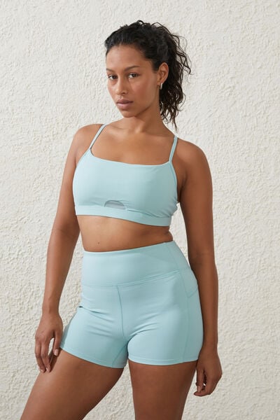 Ultra Luxe Mesh Strappy Crop, SEA GLASS