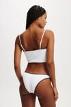 Cropped Tankini Swim Top, WHITE CRINKLE/BLANKET STITCH - alternate image 3