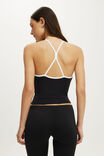 Ultra Soft Noughties Contrast Tank, BLACK/WHITE - example image 3