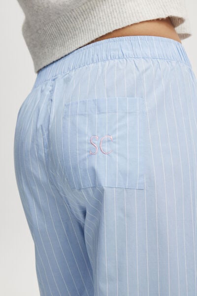 Personalised Boyfriend Boxer Pant, LIGHT BLUE/WHITE STRIPE