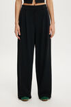 Stretch Pleat Pant, BLACK - example image 4