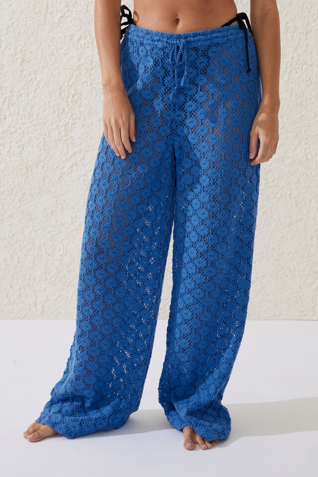 Crochet Beach Pant, BLUE SPLASH/CROCHET