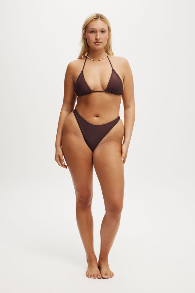 Slider Triangle Bikini Top, WILLOW BROWN SHIMMER