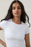 Ultra Soft Fitted Tshirt, WHITE - alternate image 2