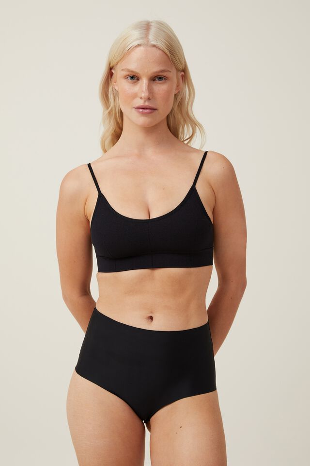 Invisibles Wirefree Lightly Lined Bralette + High Waist Hipster