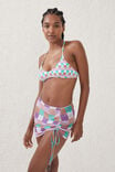 Mesh Gathered Beach Mini Skirt, MULTI CHECK - alternate image 1