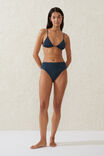 Micro Slider Triangle Bikini Top, TIDAL NAVY/BLACK CRINKLE - alternate image 4