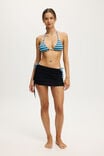 Noa Knit Ruched Mini Skirt, BLACK - example image 4