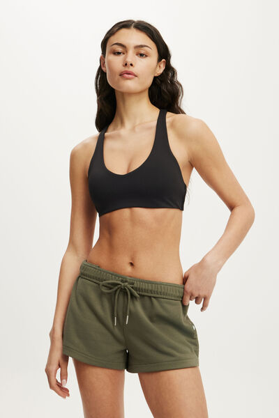 Ultra Move Racer Back Crop, BLACK