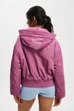 Patch Pocket Hooded Jacket, RED VIOLET - alternate image 3