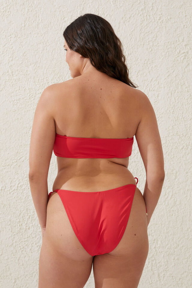 U Front Bandeau Bikini Top, LOBSTER RED