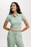 Sleep Recovery Polo Top, WASHED MINT - alternate image 1
