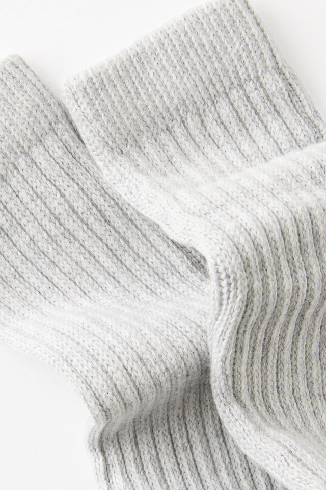 Body Scrunch Sock, SOLID GREY MARLE