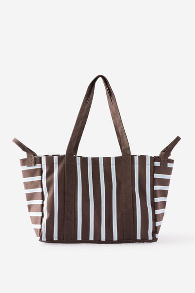 Stripe Carry All Tote, TOFFEE BEAN STRIPE
