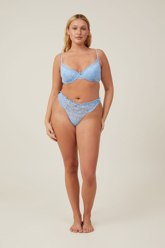 Butterfly Lace Thong Brief, DREAM CLOUD