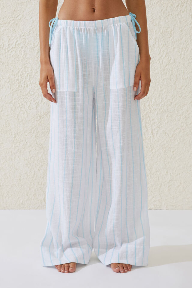 Relaxed Pocket Beach Pant, PARADISE BLUE STRIPE