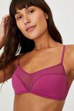 We Just Mesh Contrast Bralette, RASPBERRY ORCHID