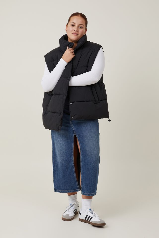 Another Mother Runner Packable Puffy Running Vest (Black)