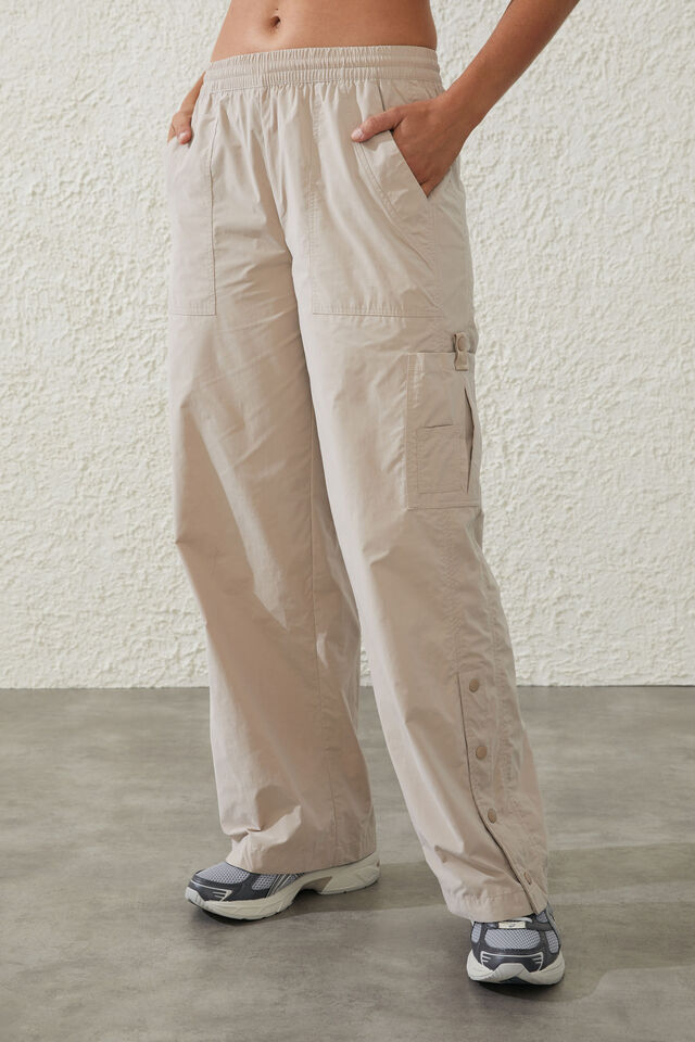 Active Woven Snap Pant, WHITE PEPPER