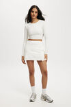 Ultra Soft Fitted Pleat Skirt, COCONUT MILK - alternate image 1