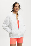 Active Quilted Zip Through, CLOUDY GREY MARLE - alternate image 1