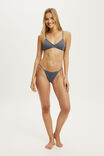 Cotton Pointelle Triangle Padded Bralette, STORMWASH BLUE - example image 4
