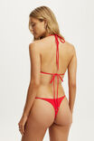 Micro String Triangle Bikini Top, HEAT WAVE RED TERRY - example image 3
