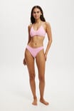 Organic Cotton Rib G String Brief, MILLENIAL PINK - alternate image 1