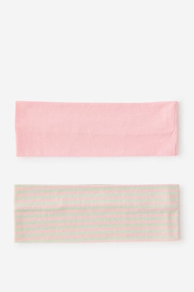 Off Duty Headband, PINK/MILKY MATCHA STRIPE