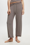 Sleep Recovery Asia Fit Wide Leg Pant, BURGUNDY/ CREAM STRIPE - alternate image 2