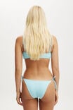 Fixed Tie Side Brazilian Bikini Bottom, PARADISE BLUE CRINKLE - alternate image 3
