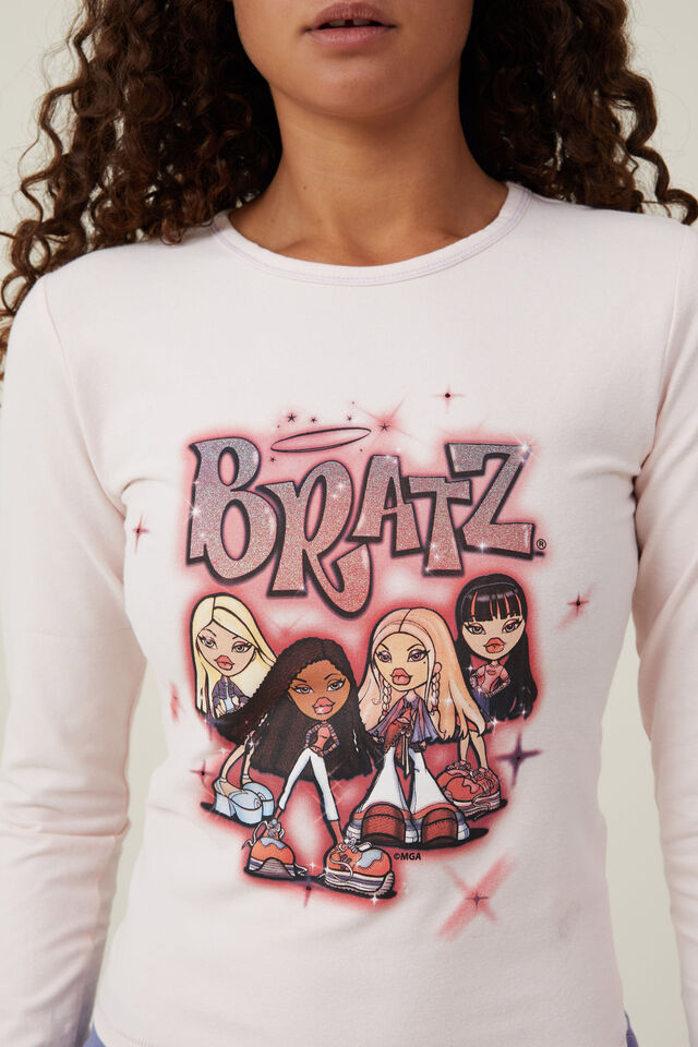 Bratz Cotton Long Sleeve Crew Neck Top, LCN BTZ / BRATZ GIRLS IN COLOUR