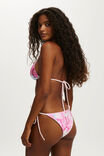 String Tie Side Brazilian Bikini Bottom, TROPICAL FLORAL PINK - example image 3