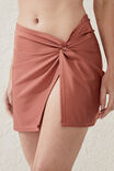 Twist Front Swim Skirt, ROSE DUST SHIMMER - alternate image 2