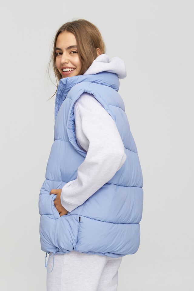 The Recycled Mother Puffer Vest, WILD BLUE