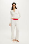Airy Soft Asia Fit Wide Leg Pant, SMOOTH MYA HEART COCONUT MILK/CHEEKY CHERRY - example image 1