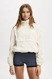 Mesh Panelled Zip Through Anorak, COCONUT MILK - alternate image 1