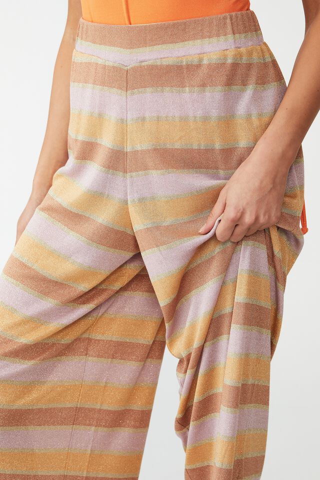 Relaxed Beach Pant, LILAC BLOSSOM STRIPE LUREX SHIMMER