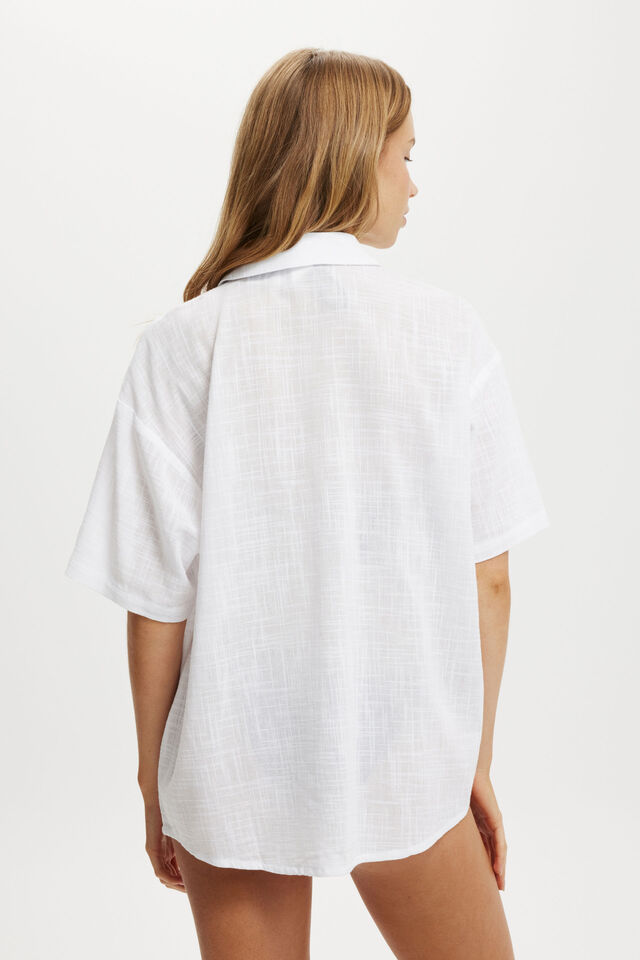The Essential Short Sleeve Beach Shirt Asia Fit, WHITE