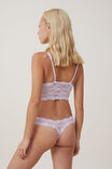 Stretch Lace Thong Brief, LILAC BREEZE - alternate image 3