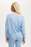 Super Soft Deep V Sweater, WASHED ADRIFT BLUE - alternate image 3