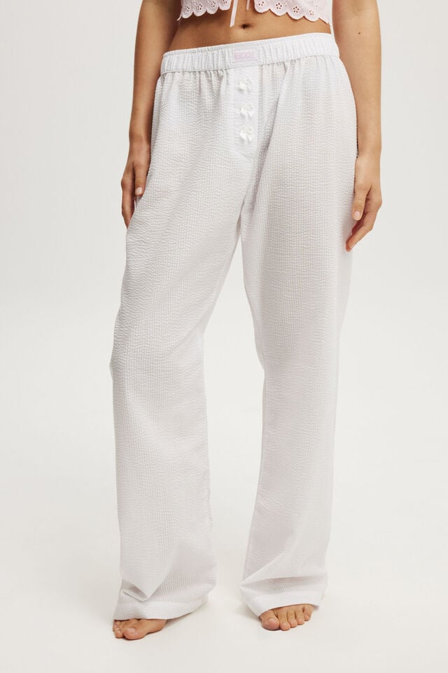 Boyfriend Boxer Pant, TEXTURED WHITE BOWS