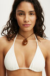 String Triangle Bikini Top, COCONUT MILK WAFFLE - example image 2