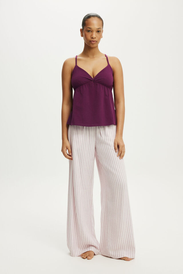 Dreamy Soft Triangle Babydoll Cami, BLACKCURRANT