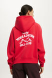 Plush Premium Graphic Raglan Hoodie, CHARGED RED/OFF SEASON - example image 3