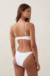 Straight Neck Crop Bikini Top, WHITE CRINKLE - alternate image 3