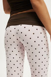 Airy Soft Roll Waist Pant, SMOOTH KRISTY POLKADOT PINK KISS/TOFFEE BEAN - example image 2