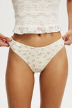 Organic Cotton Rib Cheeky Brief, STRAWBERRY POLKA DOT - alternate image 2