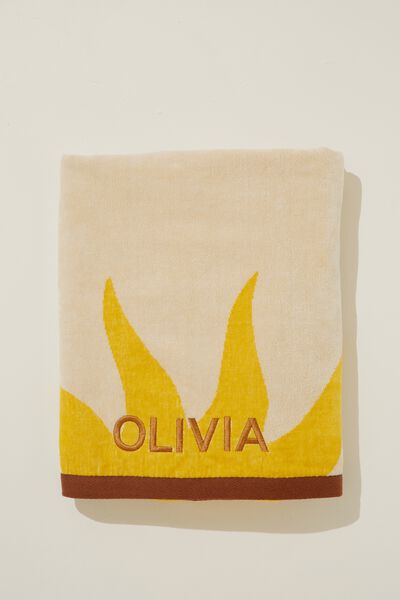 Cotton Beach Towel Personalised, SUMMER SUN